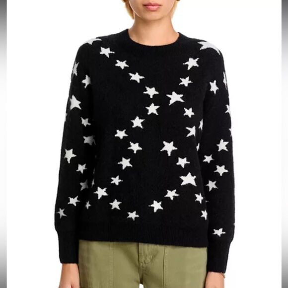 NWT Rails Kana Sweater Black Stars Cashmere/Wool Blend XXS - Picture 1 of 13
